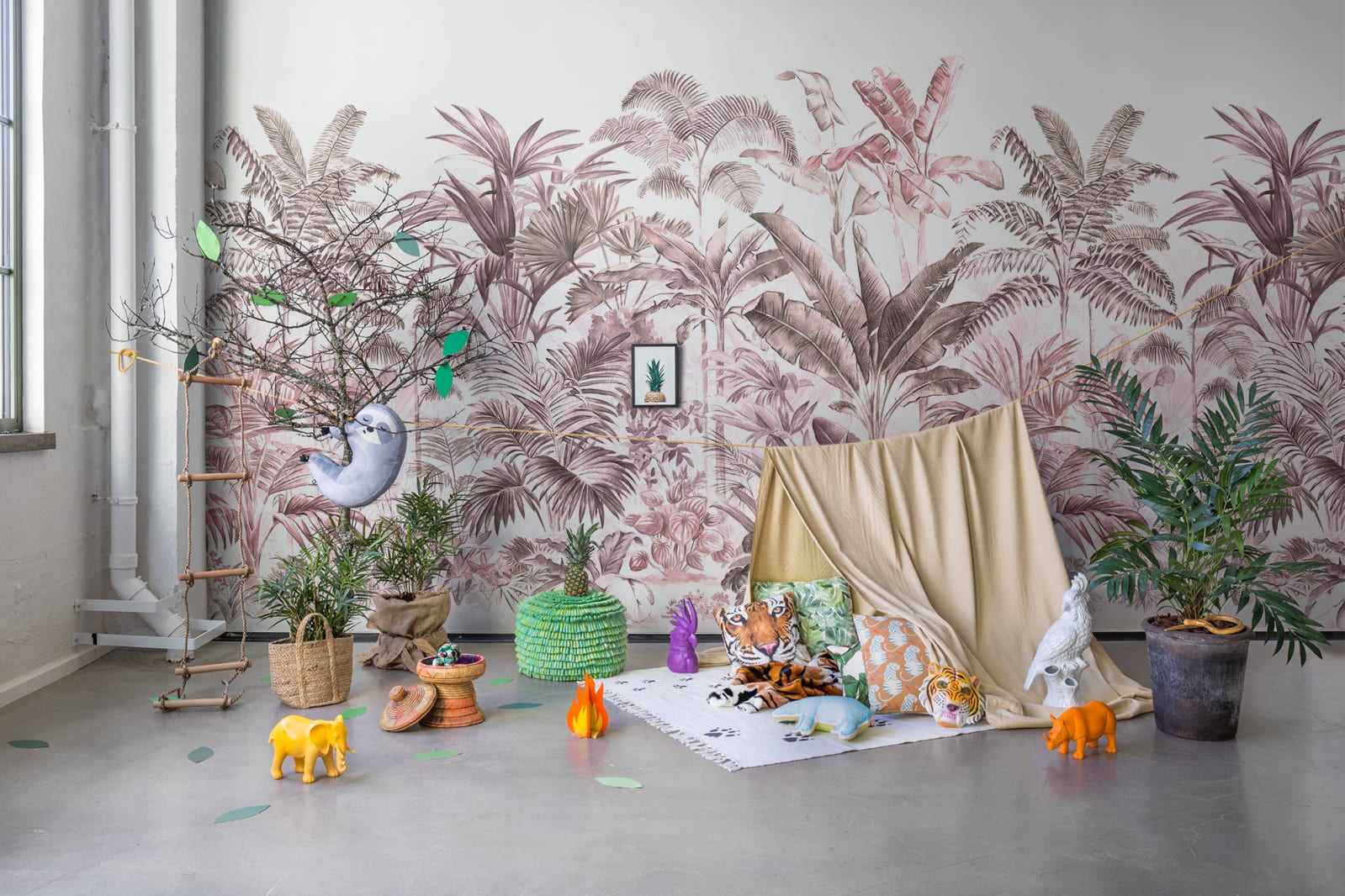 Fototapet pride palms, plum, personalizat, rebel walls 