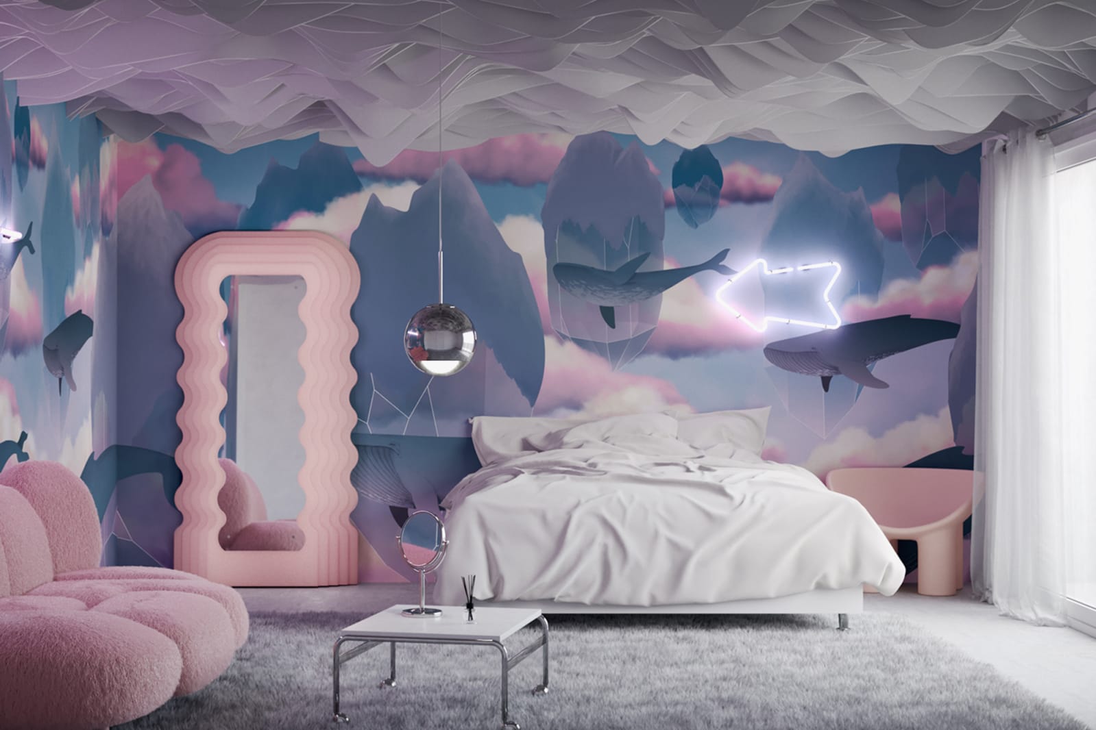 Foto tapet Floating Diamonds, personalizat, Rebel Walls Rebel Walls
