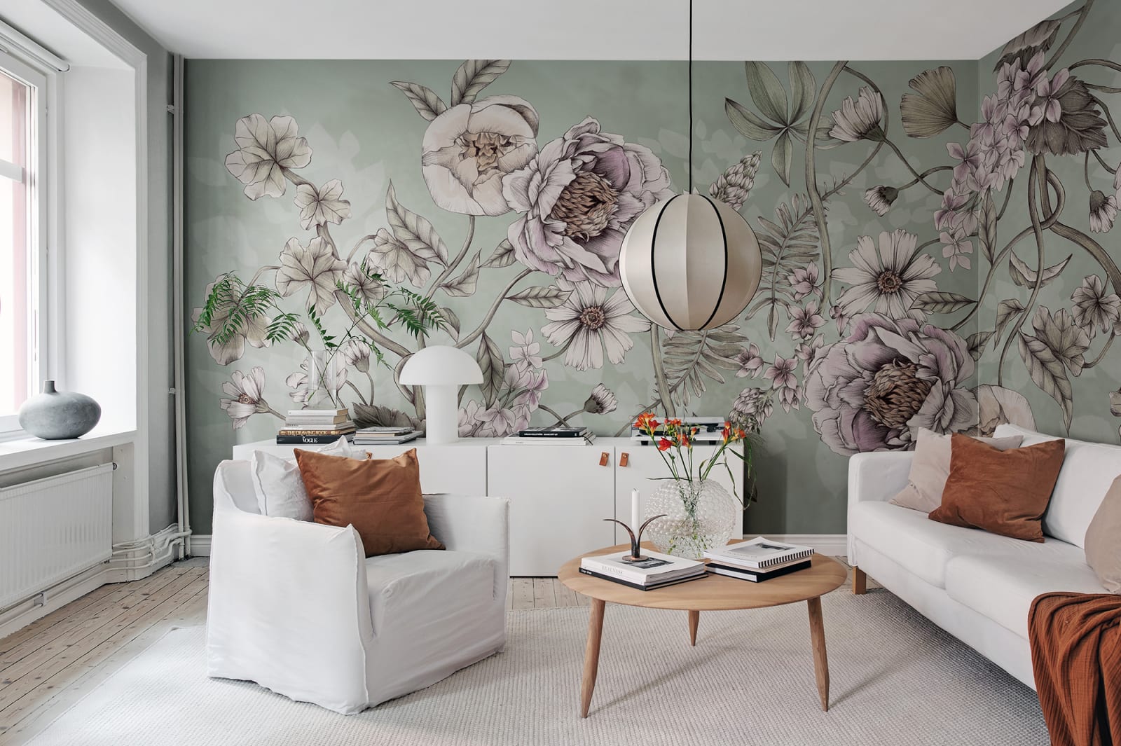 Fototapet spring flower, green, personalizat, rebel walls 