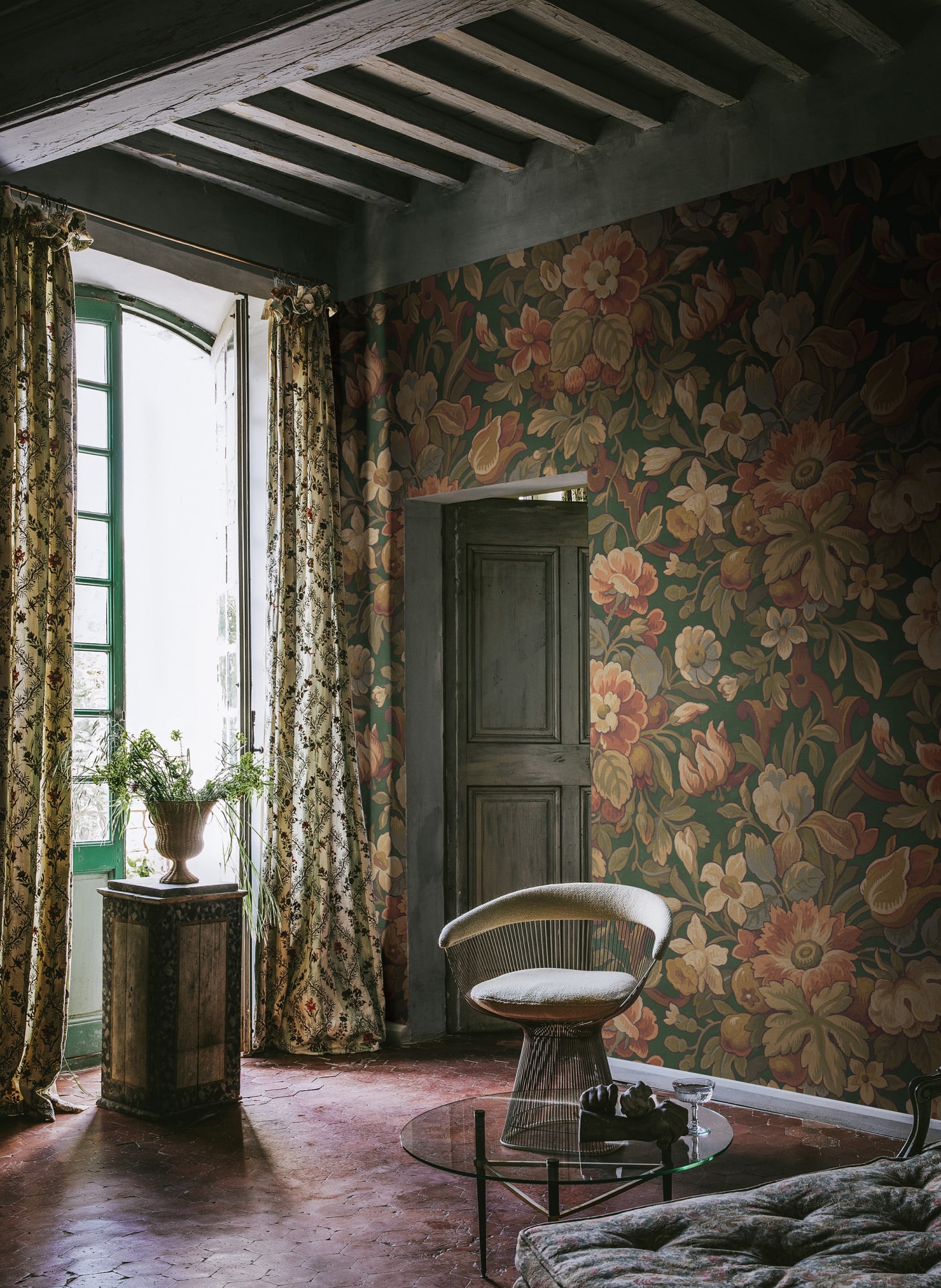 Tapet vintage flora, green, rebel walls 