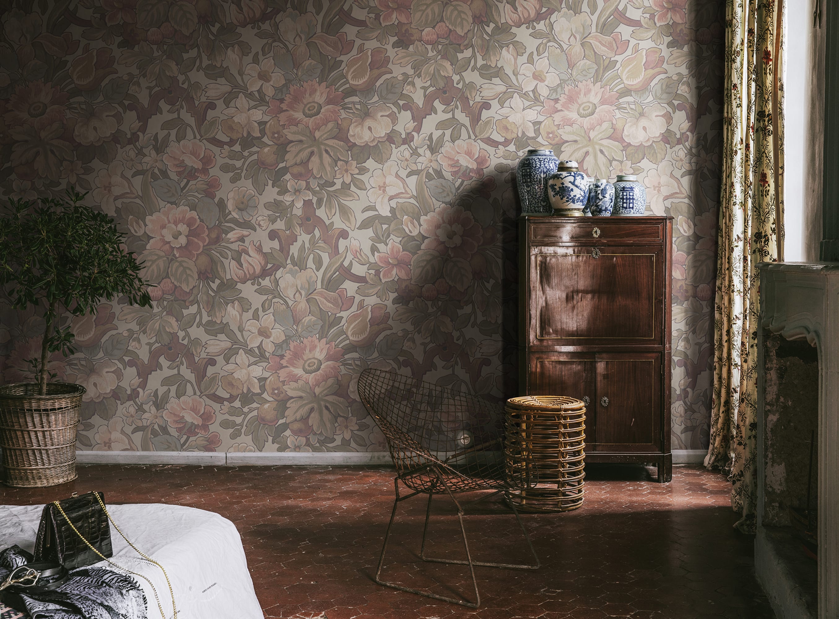 Tapet vintage flora, pastel, rebel walls 