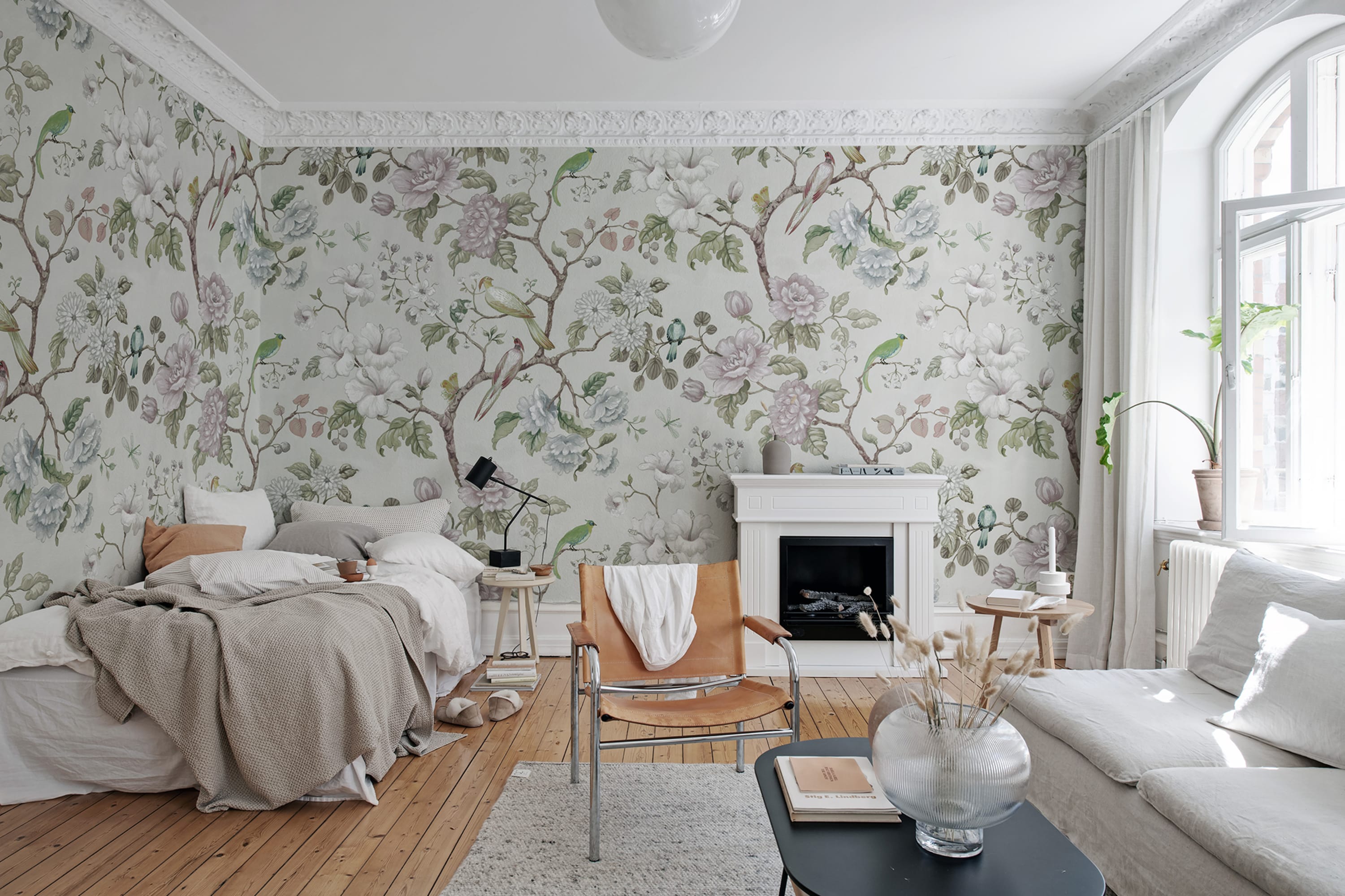 Tapet grandiflora, pearl, rebel walls 