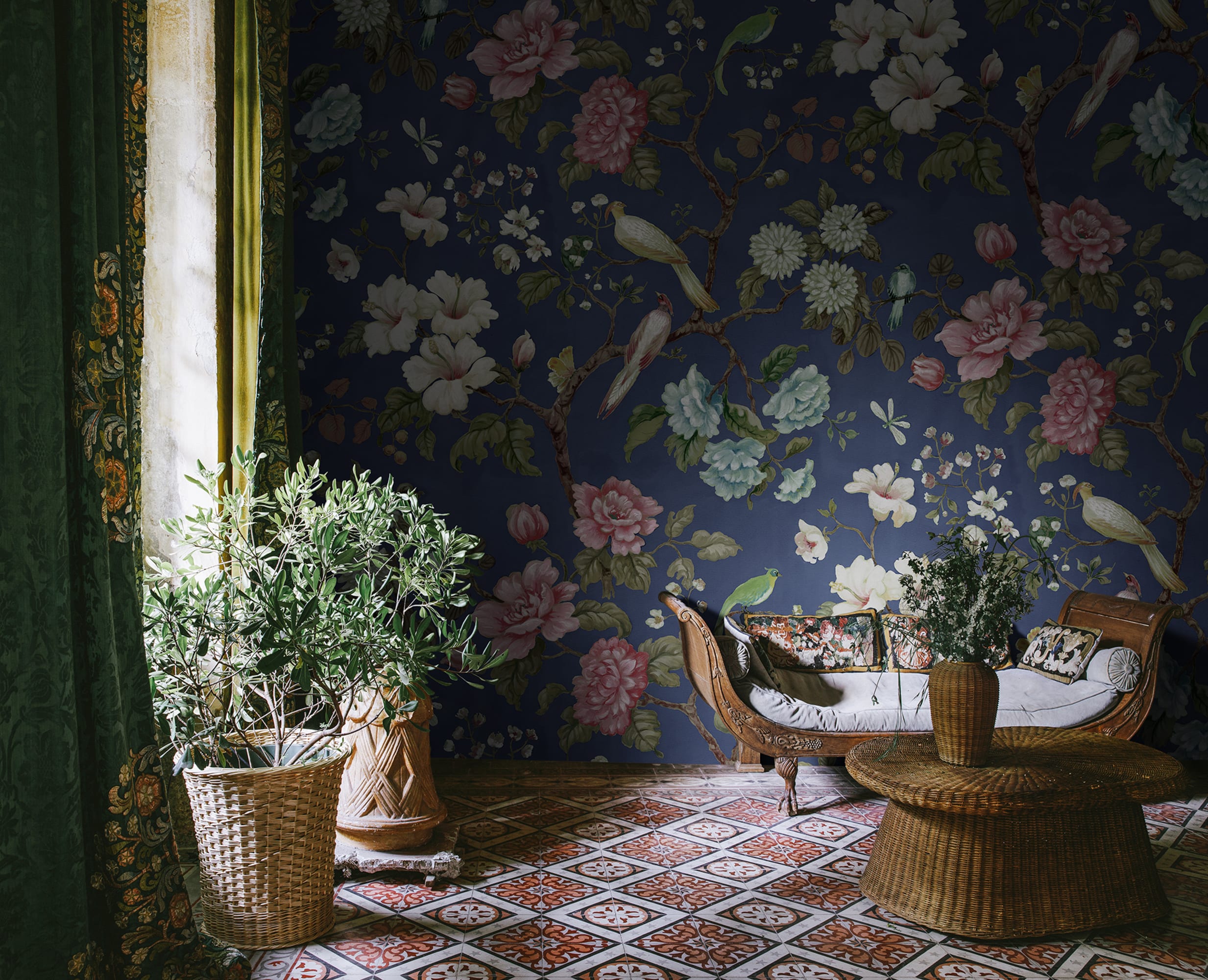 Tapet grandiflora, blue, rebel walls 
