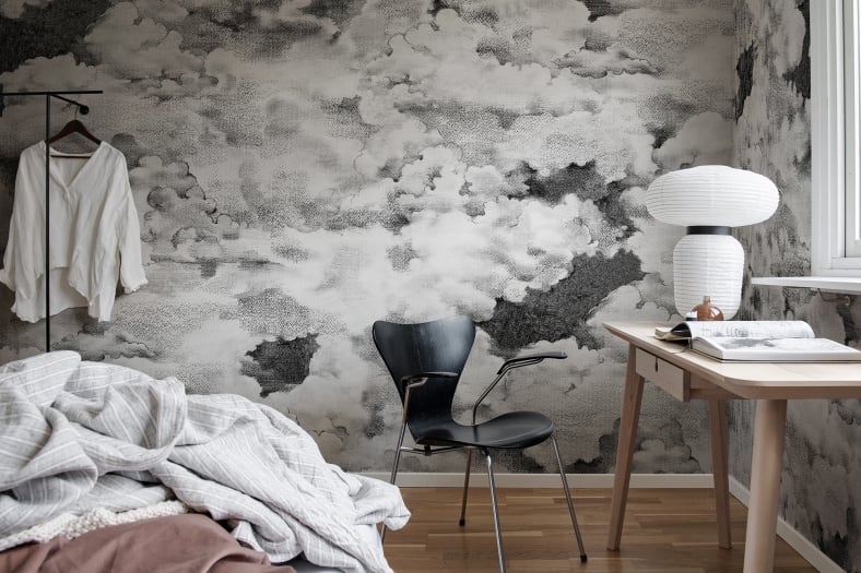 Fototapet Chubby Clouds, Graphite, personalizat, Rebel Walls  image