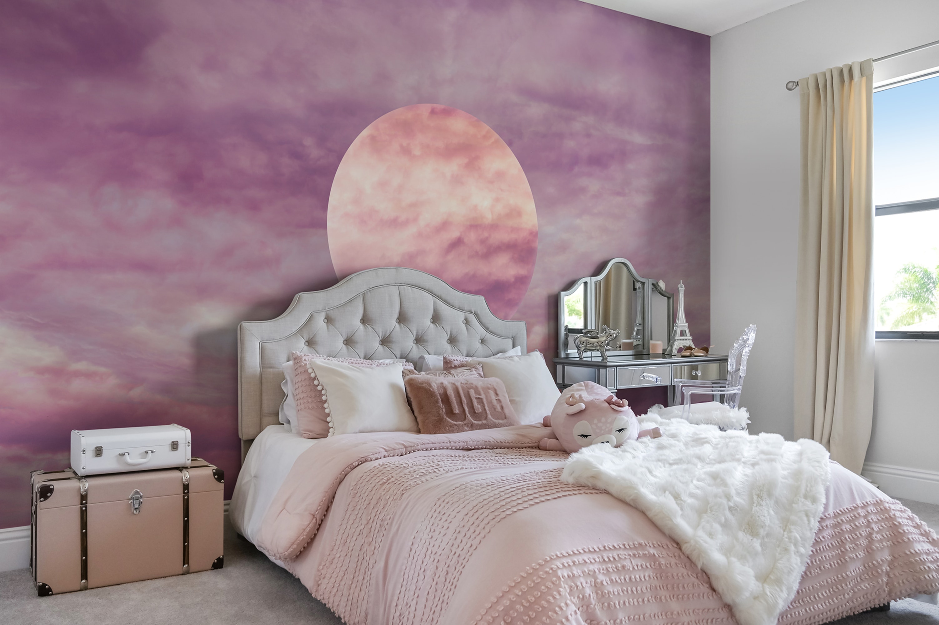 Tapet pink moon, rebel walls 