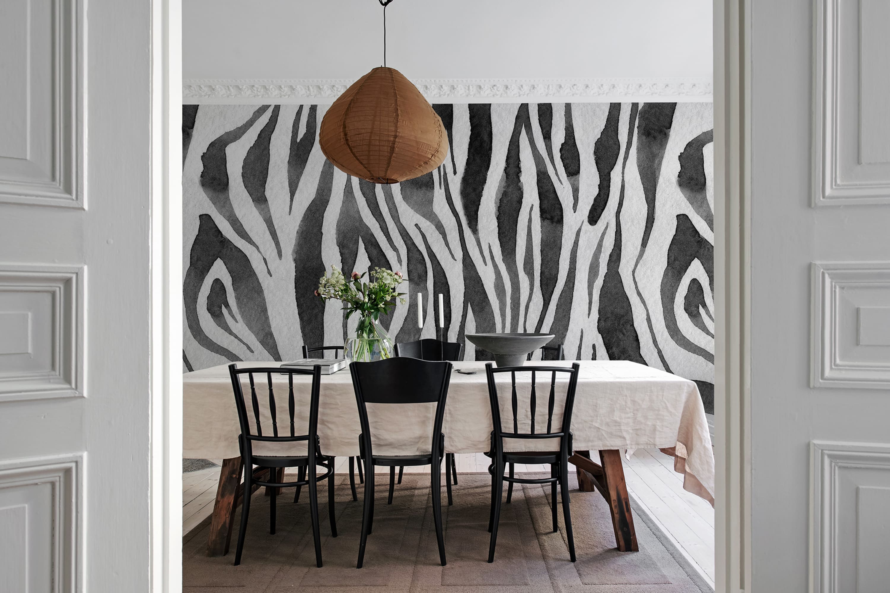 Fototapet Zebra Stripes, Graphite, personalizat, Rebel Walls  image