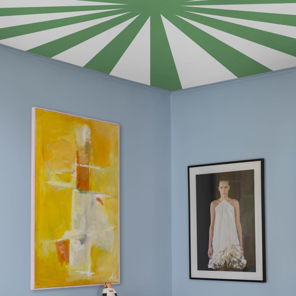 Tapet rays, green, rebel walls