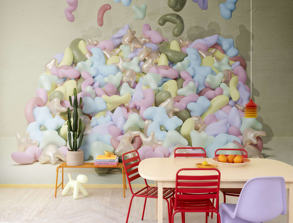 Tapet bubblegum, pastel, rebel walls 