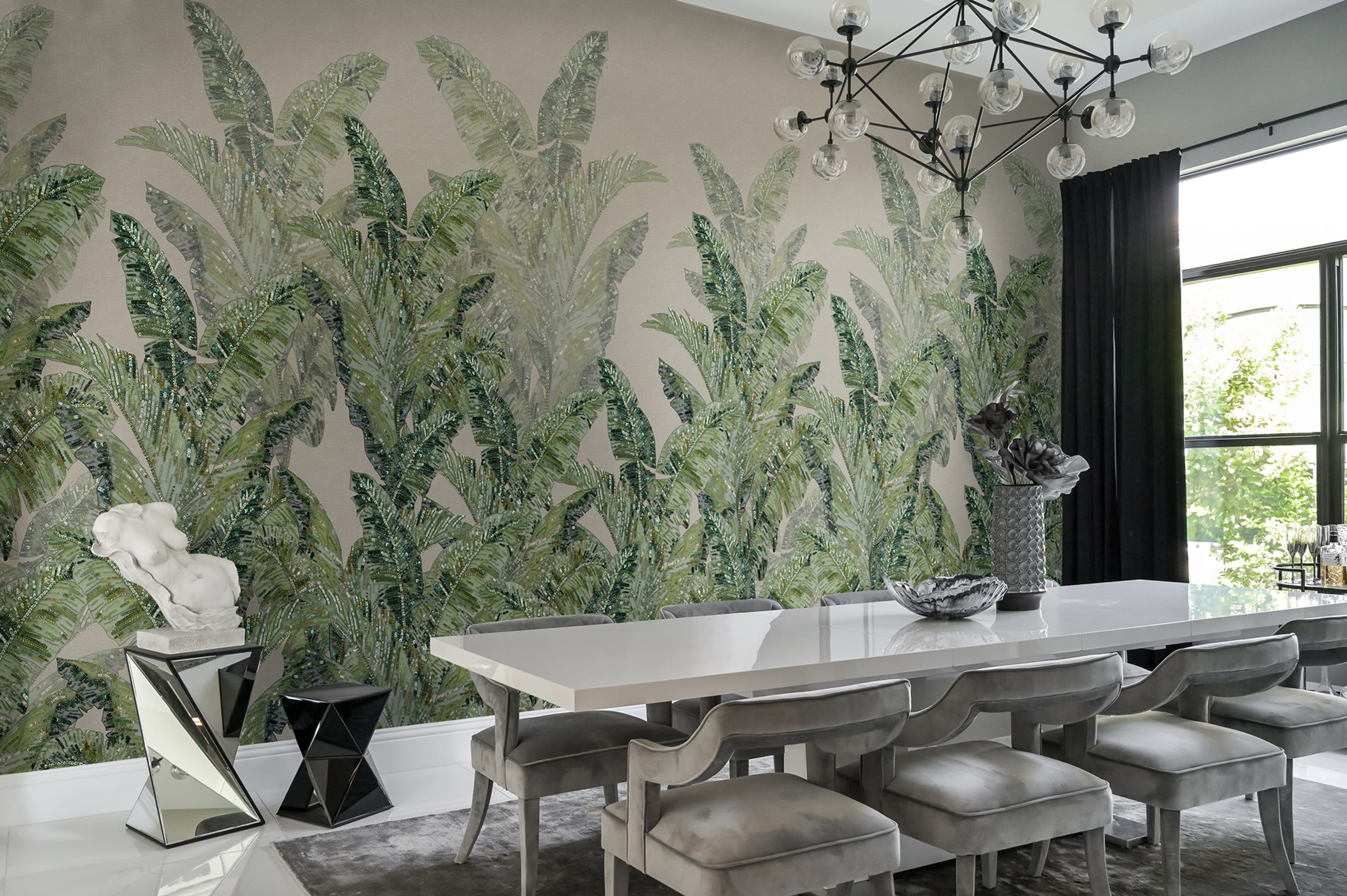 Tapet jungle pearl, beige, rebel walls 