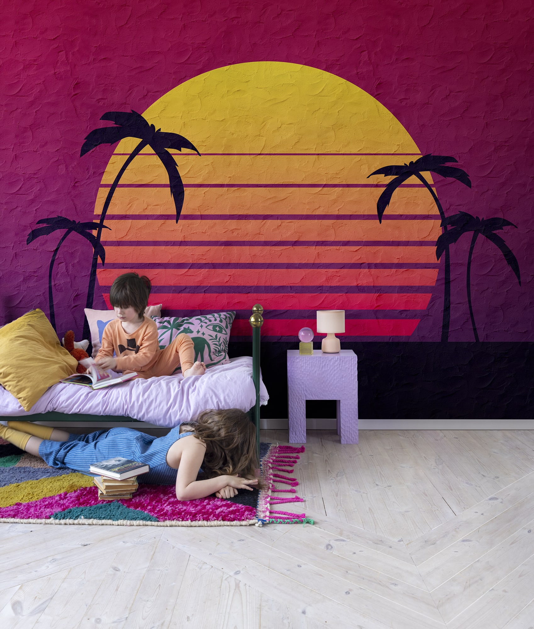 Tapet miami sunset, rebel walls 