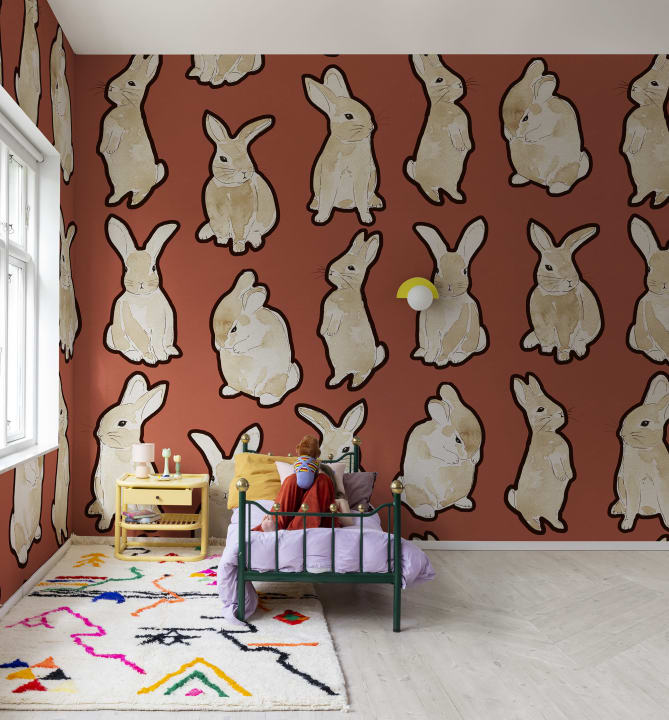 Tapet year of the bunny, red, rebel walls 