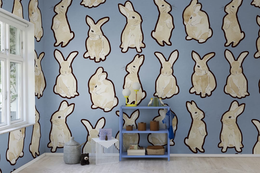 Tapet Year of the Bunny, Blue, Rebel Walls