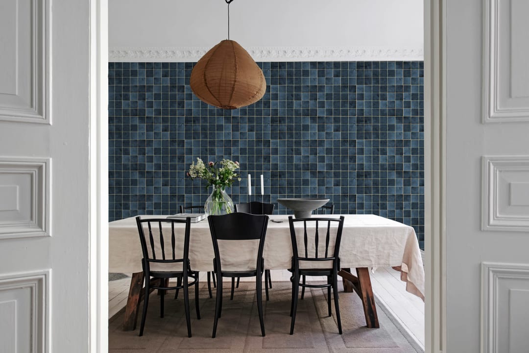 Tapet ceramic tiles, azurite, rebel walls 