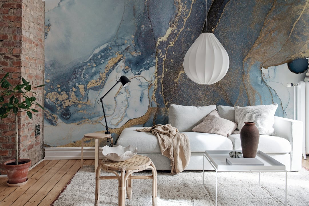 Tapet blue agate, rebel walls 