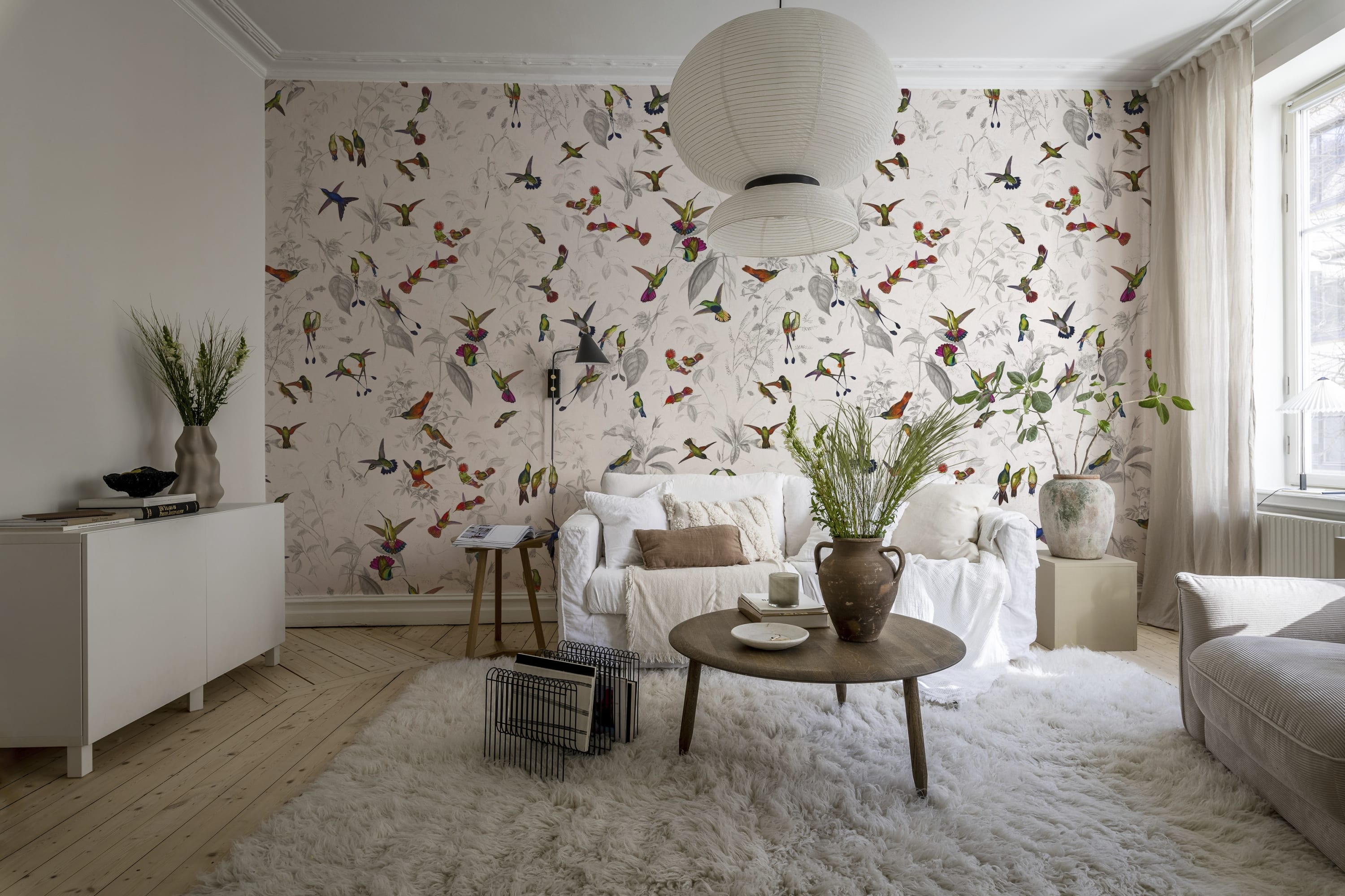 Tapet hummingbird, light, rebel walls 