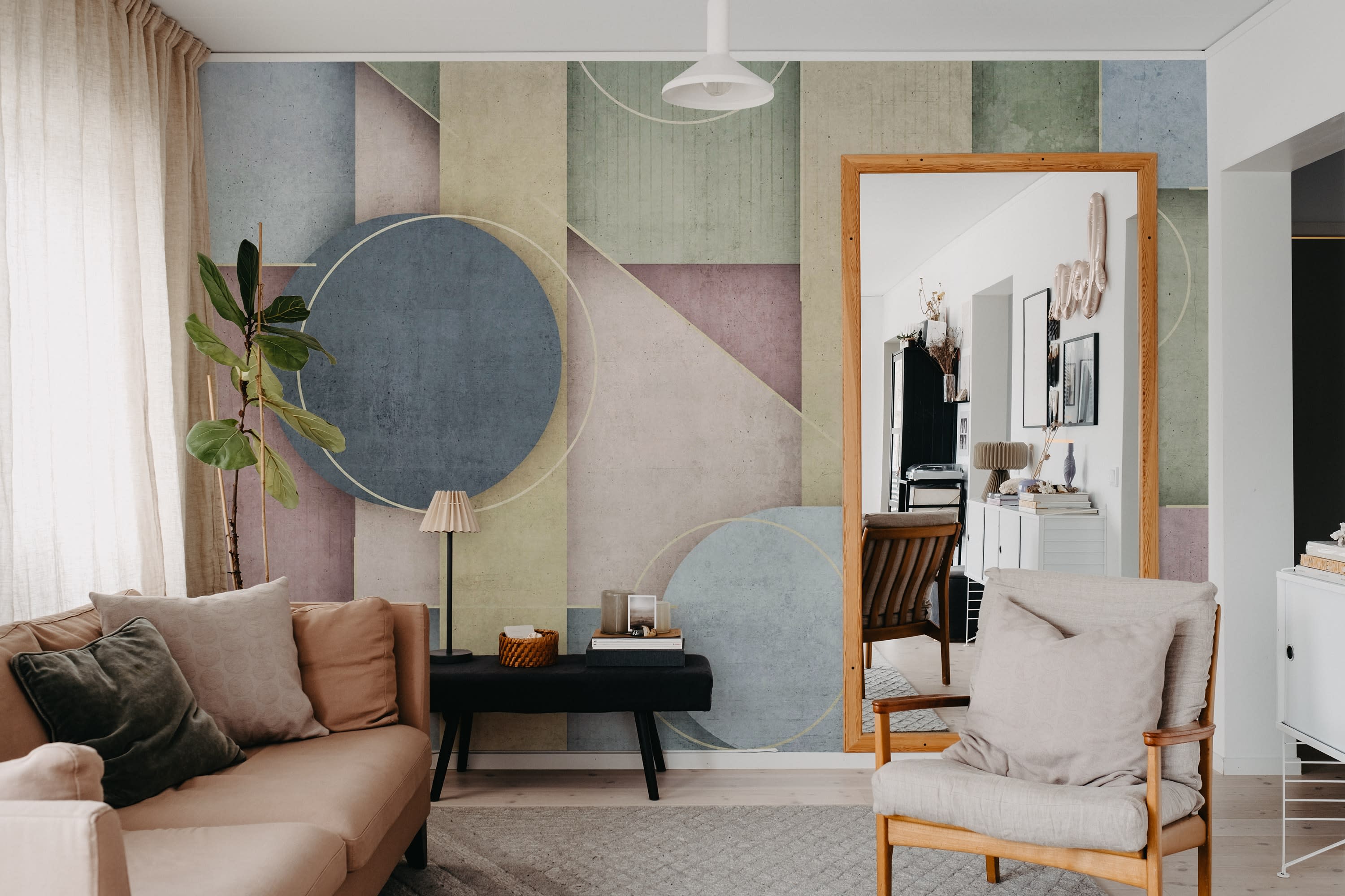 Tapet arch forms pastel, rebel walls 