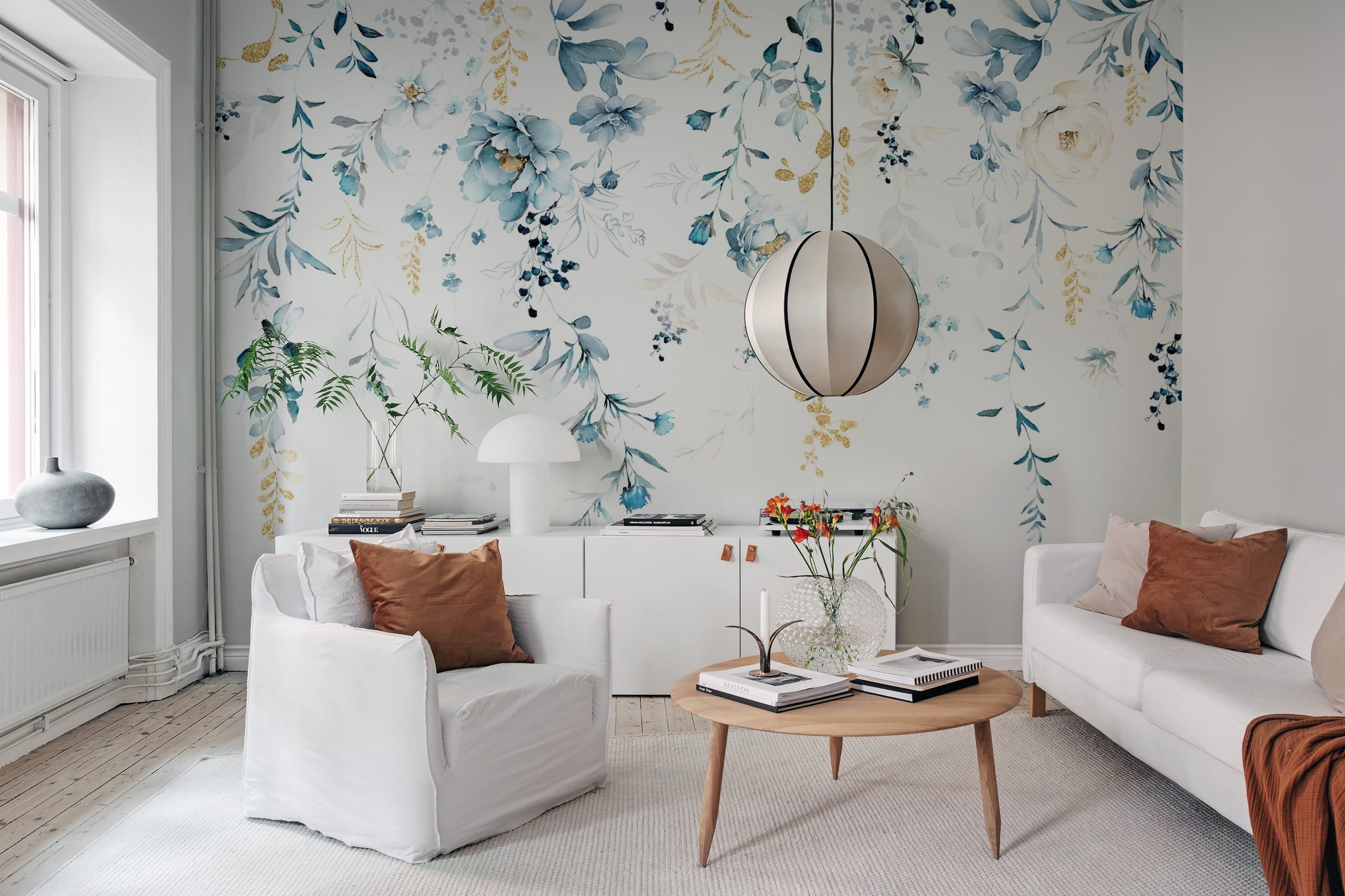 Tapet floral drape, rebel walls 