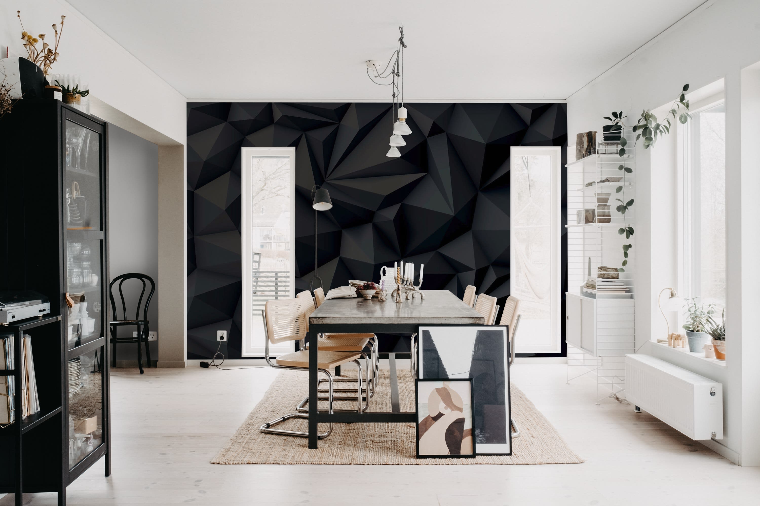 Tapet acoustic panel, black, rebel walls