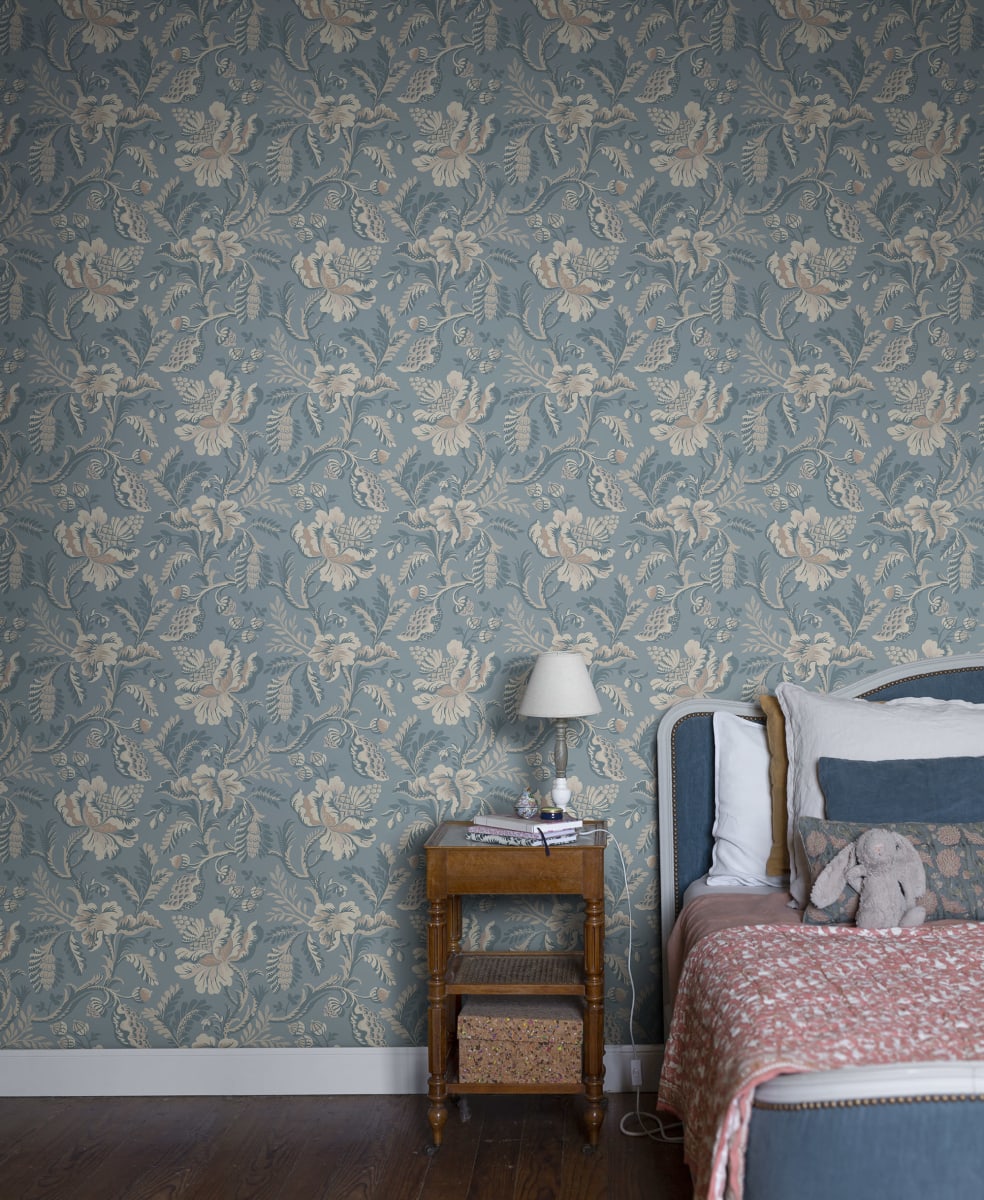 Tapet lavabil daphne misty blue, sandberg, 5.3mp / rola 