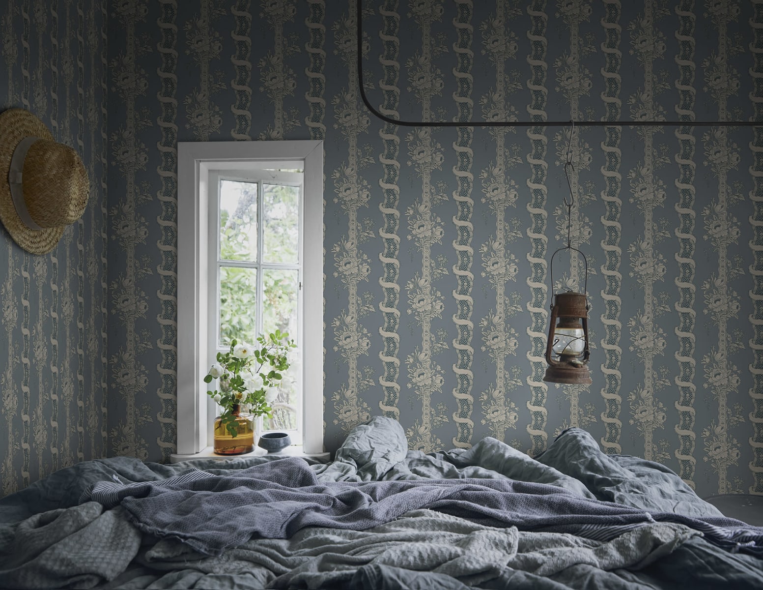 Tapet lavabil alexandra misty blue, sandberg, 5.3mp / rola 