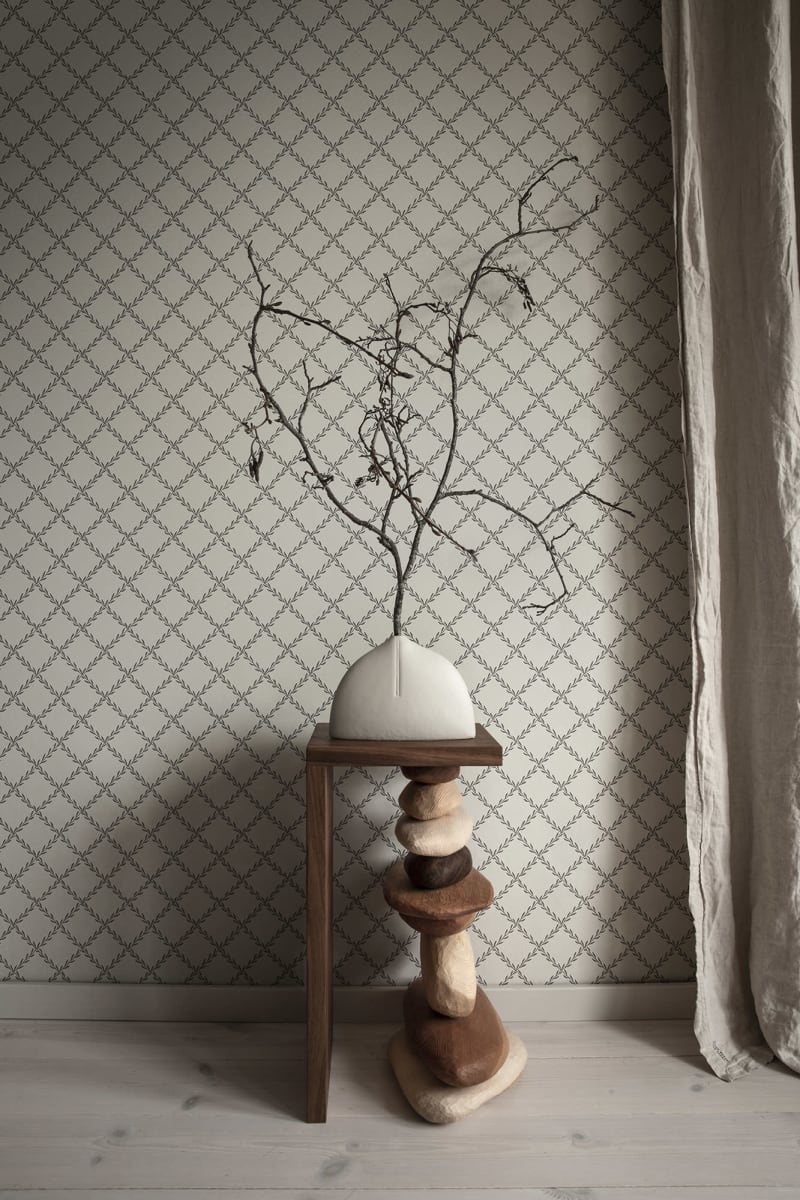 Tapet lavabil trellis graphite, sandberg, 5.3mp / rola 