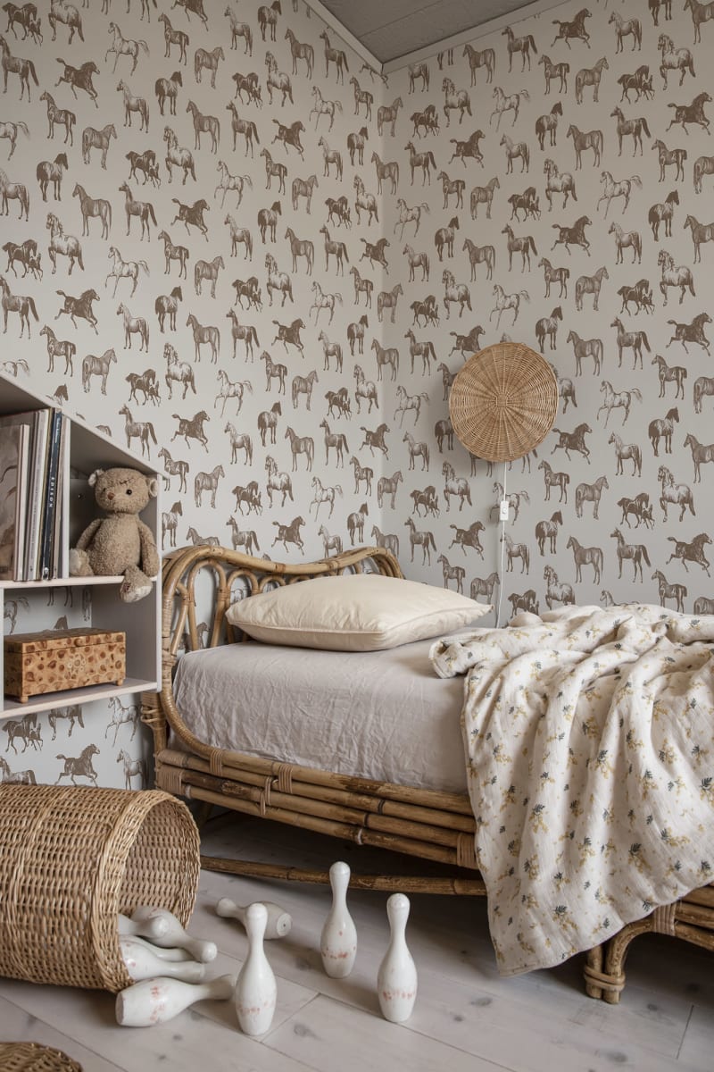 Tapet lavabil colette, brown, sandberg 