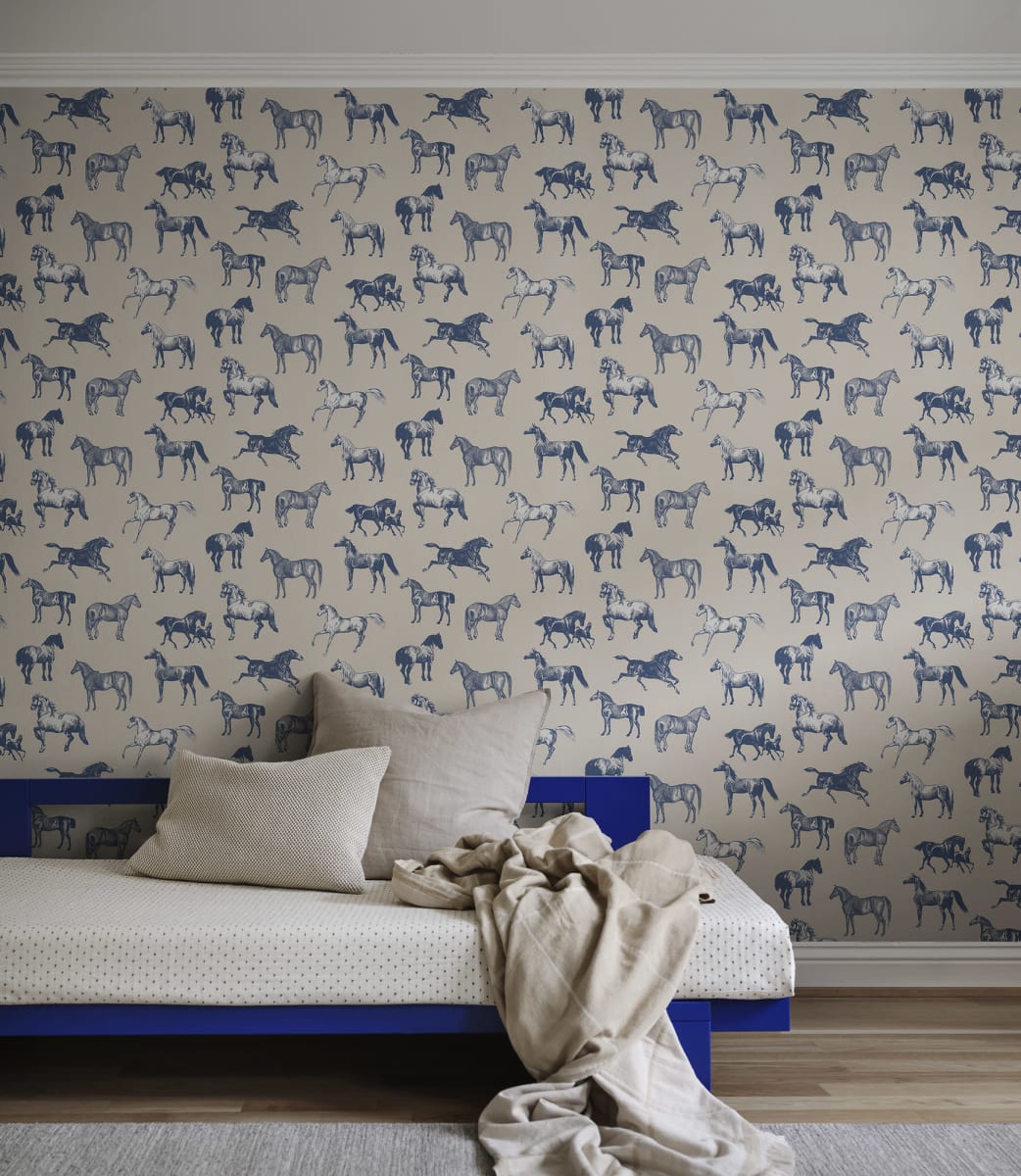 Tapet lavabil colette, blue, sandberg 