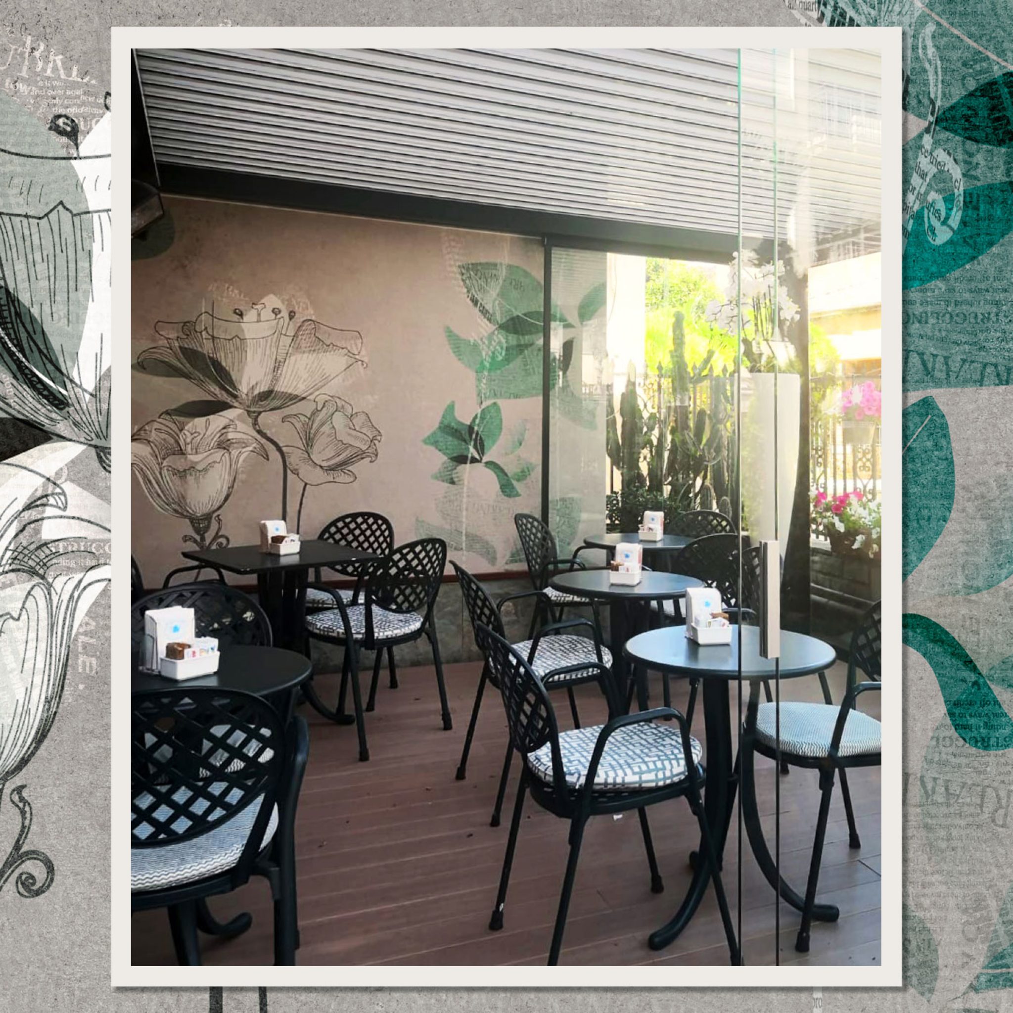Tapet ninfea, grey-green, tecnografica 