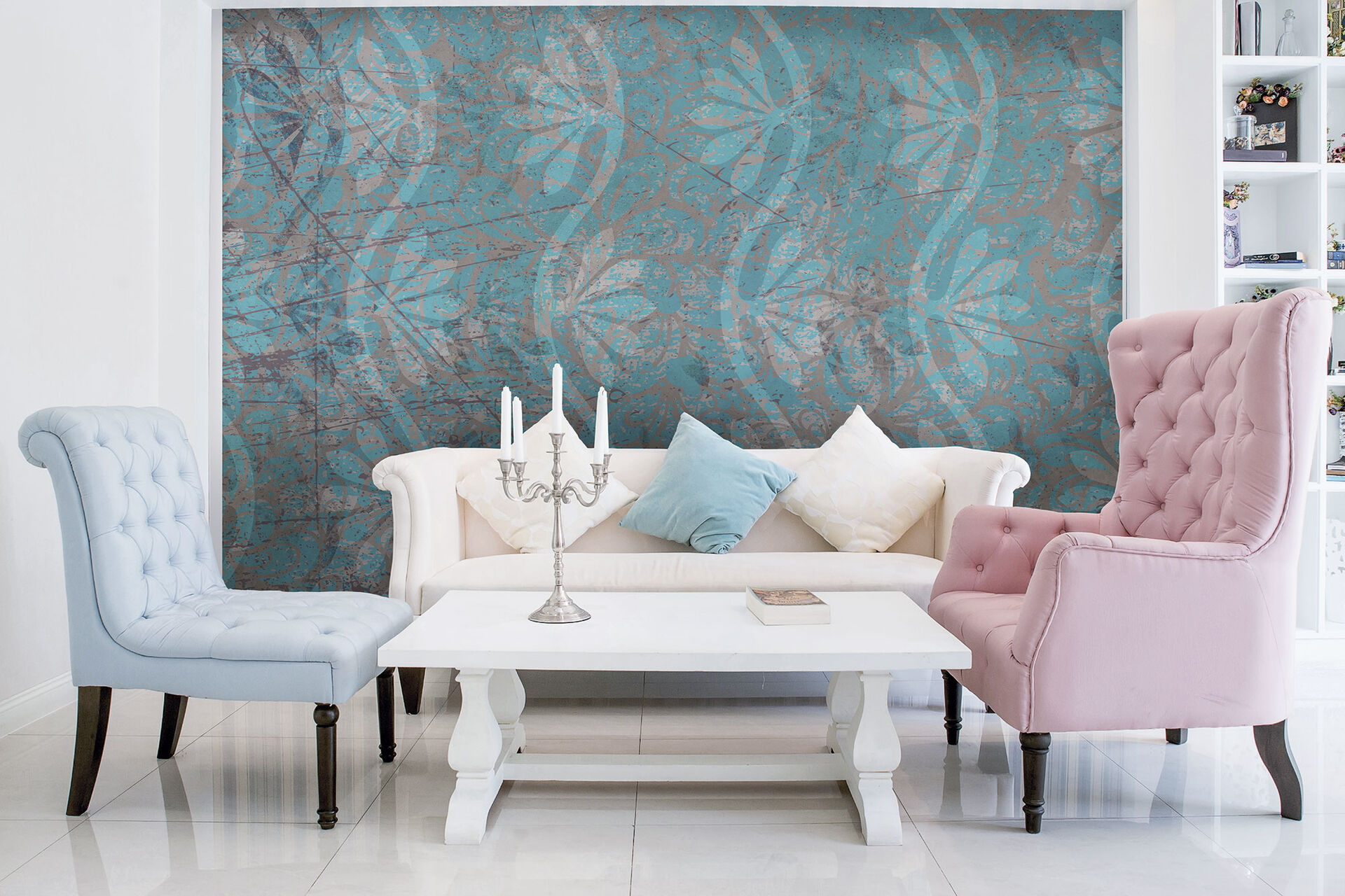 Tapet villa, blue, tecnografica 