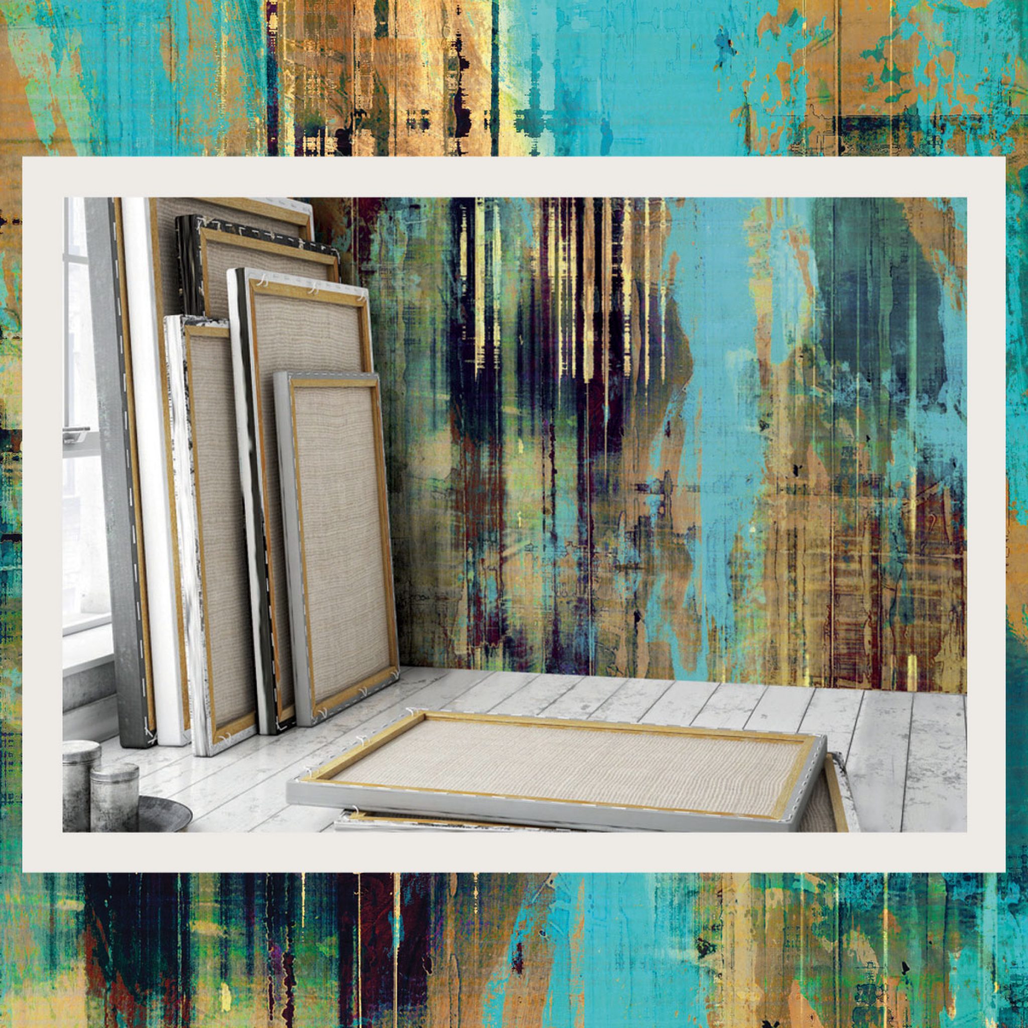 Tapet affresco, cobalt blue, tecnografica 