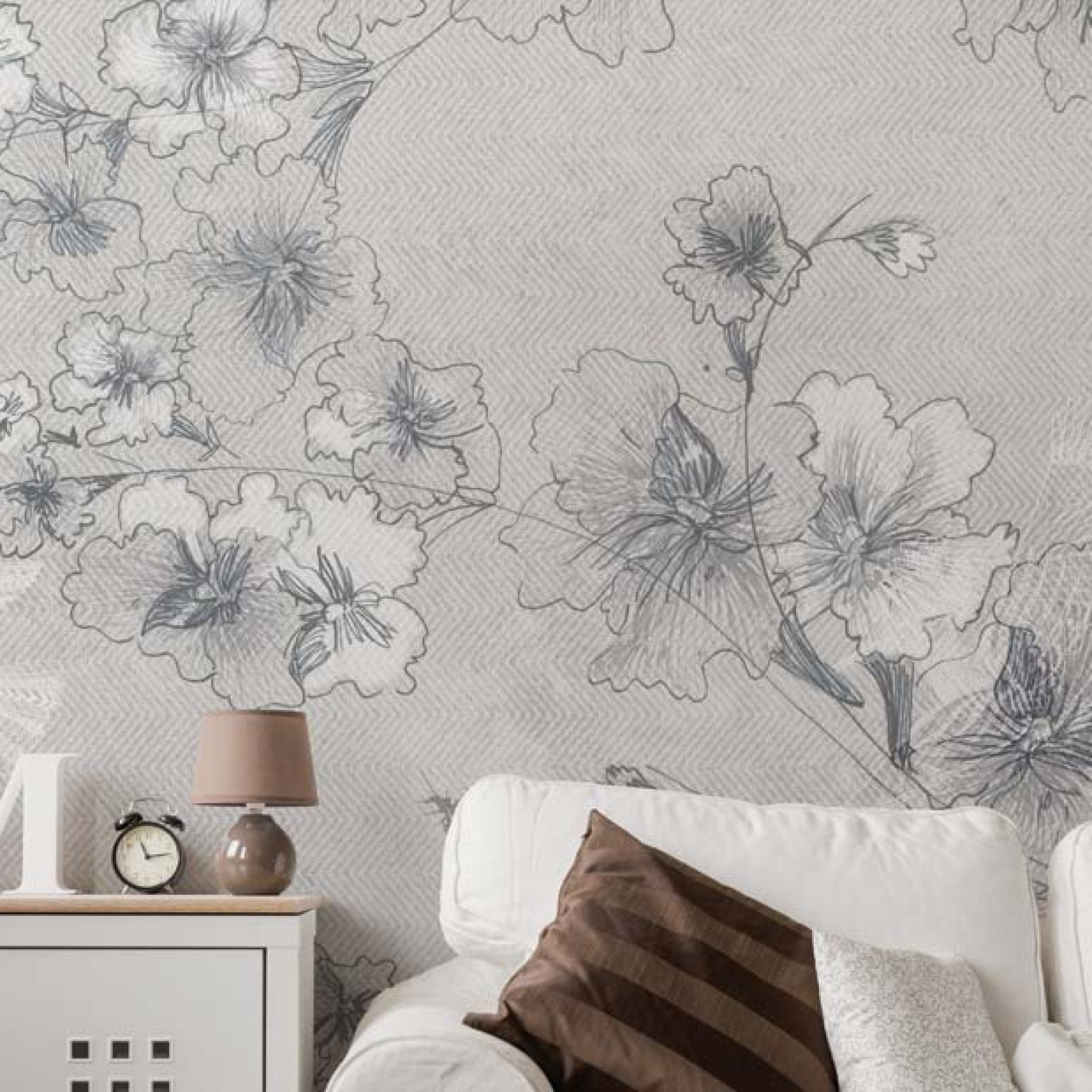 Tapet birdflower, grey a, tecnografica 