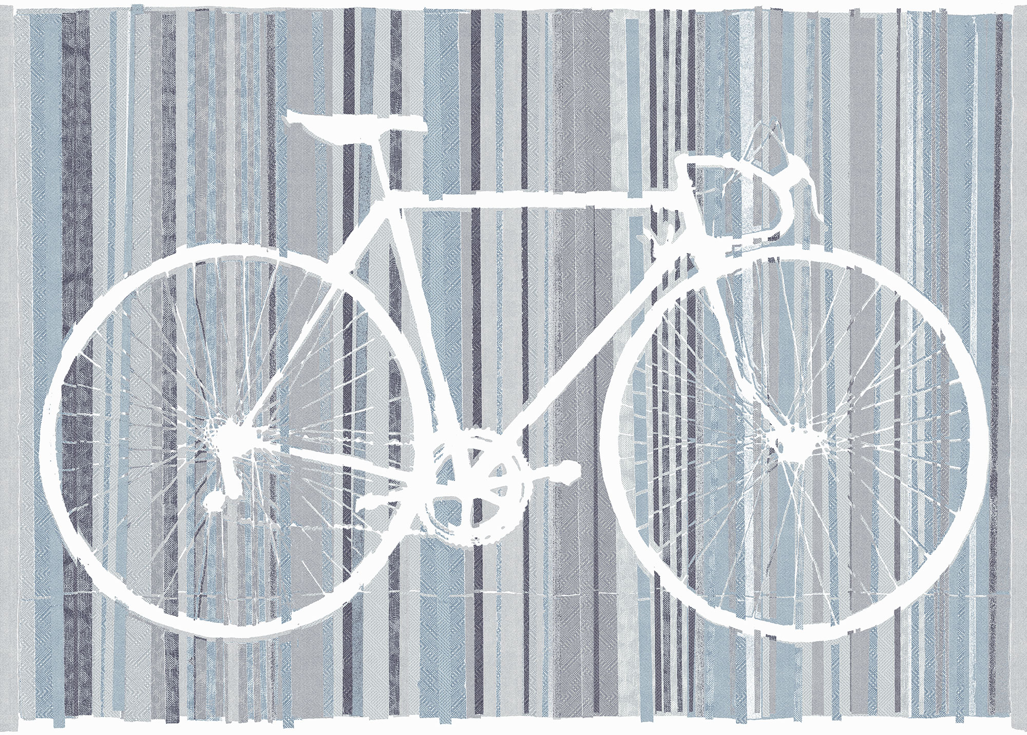 Tapet bicycle trace, blue, tecnografica 