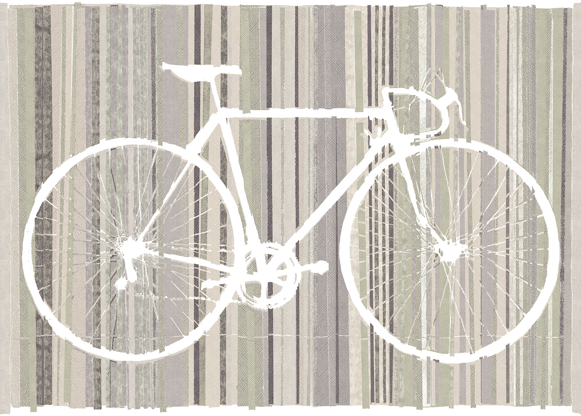 Tapet bicycle trace, green, tecnografica 