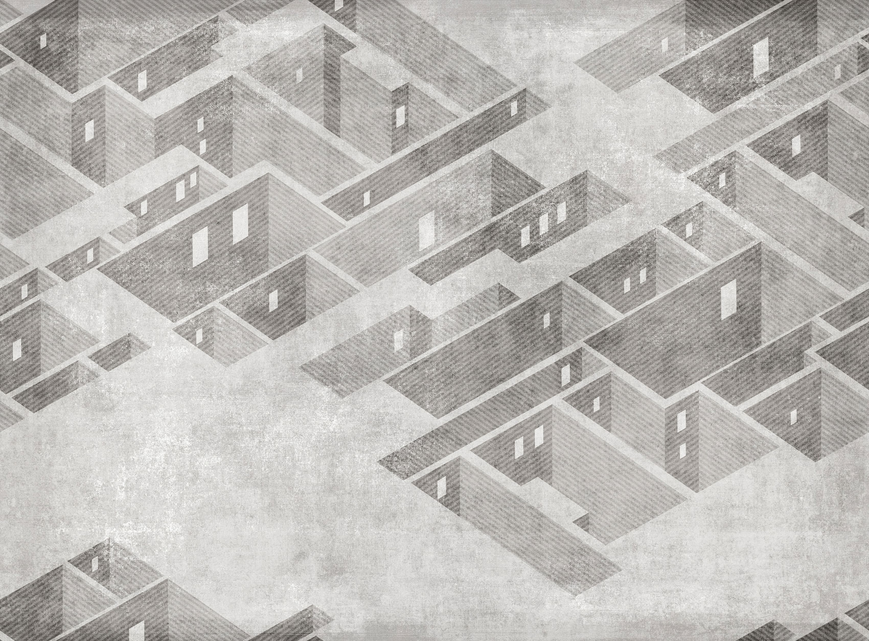 Tapet metropolis, grey, tecnografica 