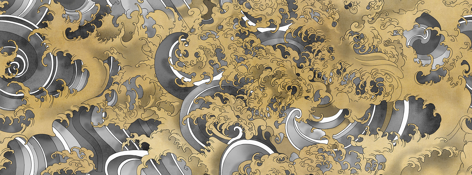 Tapet yokai, gold b, tecnografica 