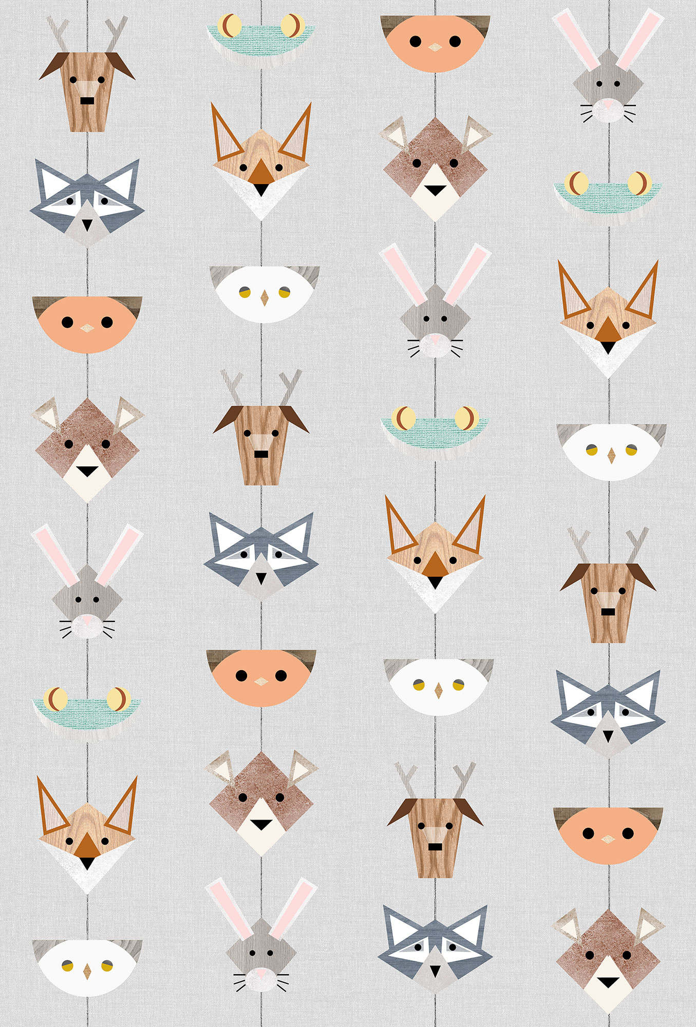 Tapet totem, grey, tecnografica 