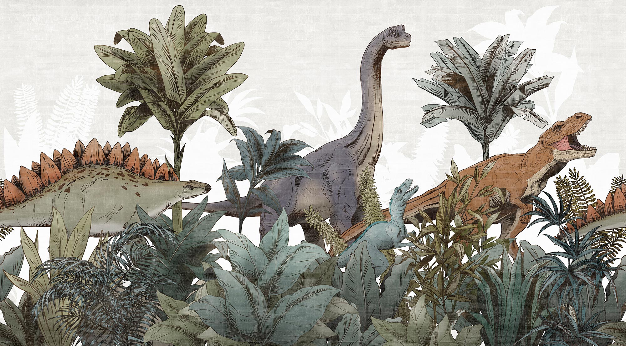 Tapet jurassic, color, tecnografica 