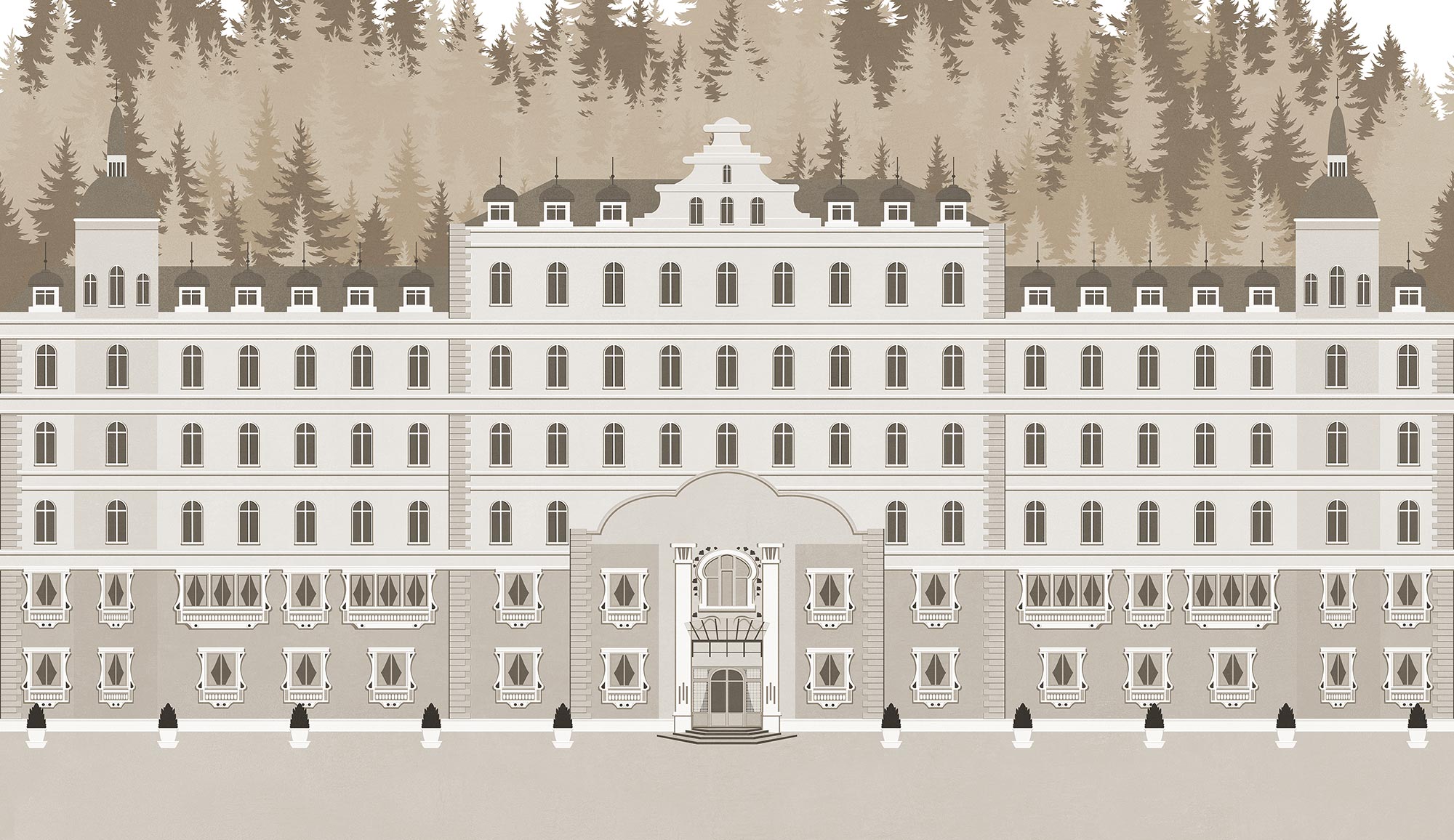 Tapet gustave, vintage, tecnografica 