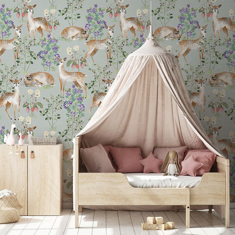 Tapet anca's fawn in green, personalizat, vladila 