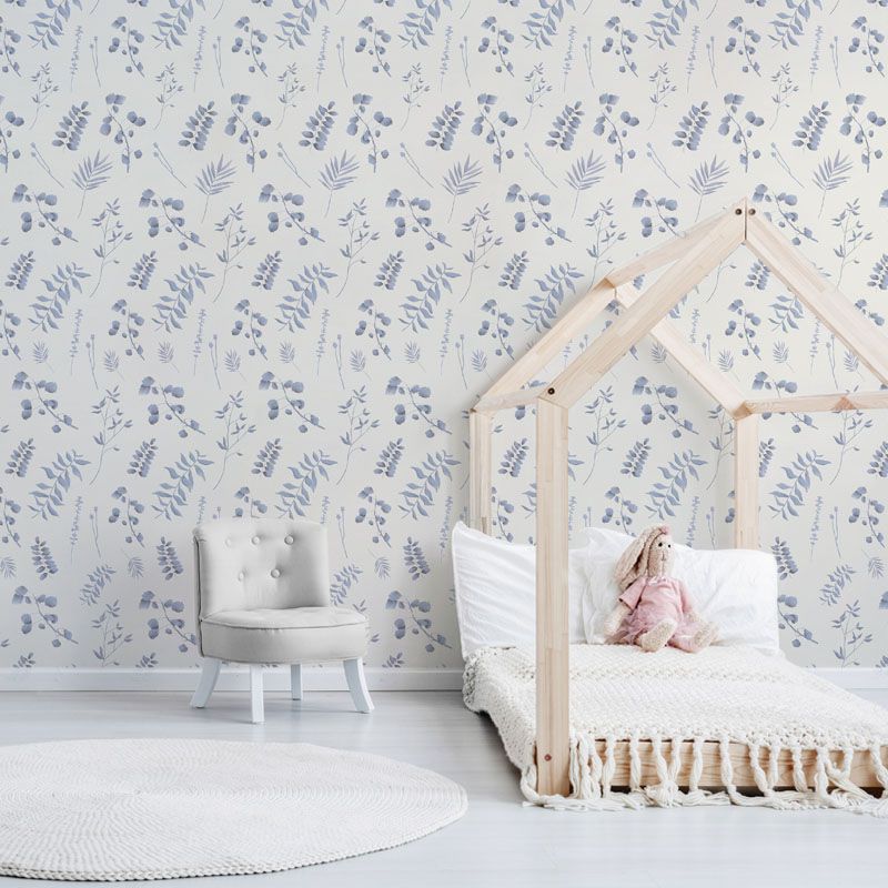 Tapet forest fragments blue, personalizat, vladila 