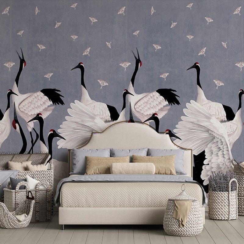 Tapet grus japonesis in blue, personalizat, vladila 