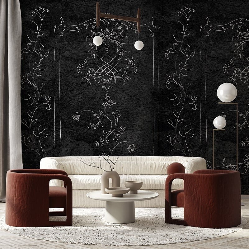Tapet boucler stucco dark, personalizat, vladila 