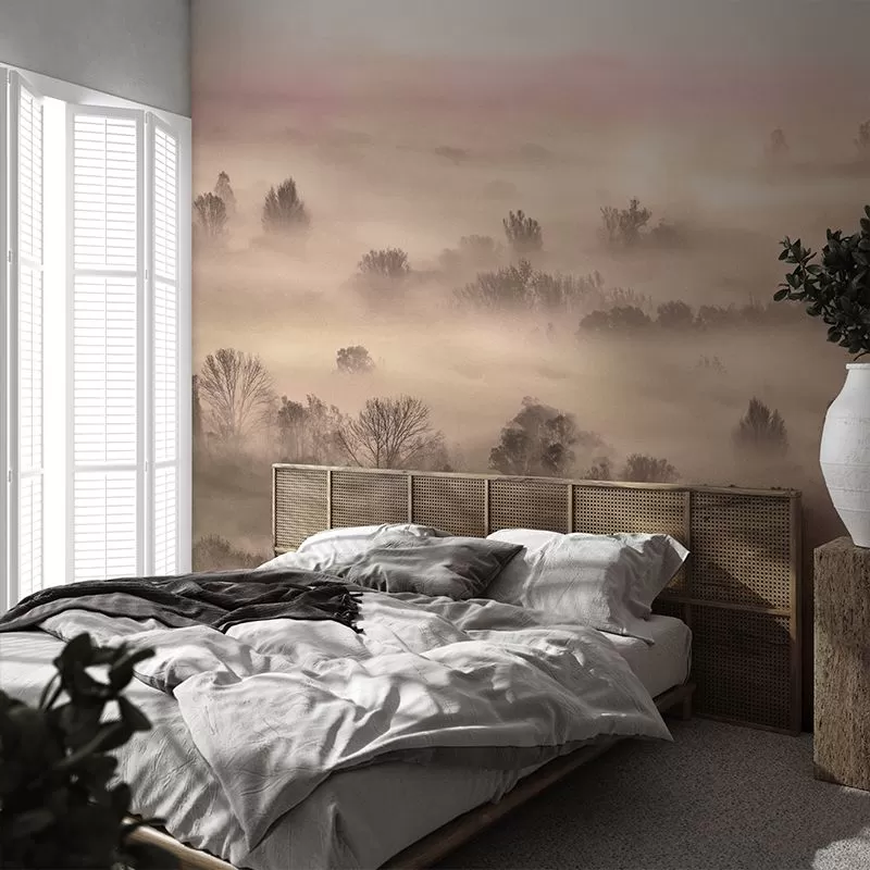 Tapet Foggy Landscape Peach, personalizat, VLAdiLA