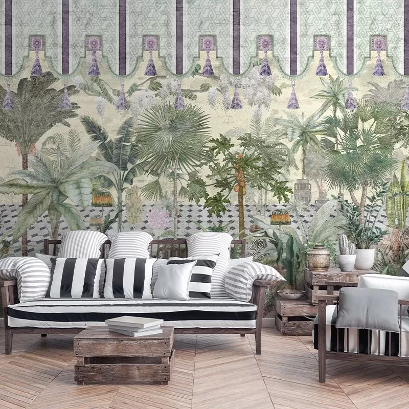 Tapet parlour tropicale, personalizat, vladila 