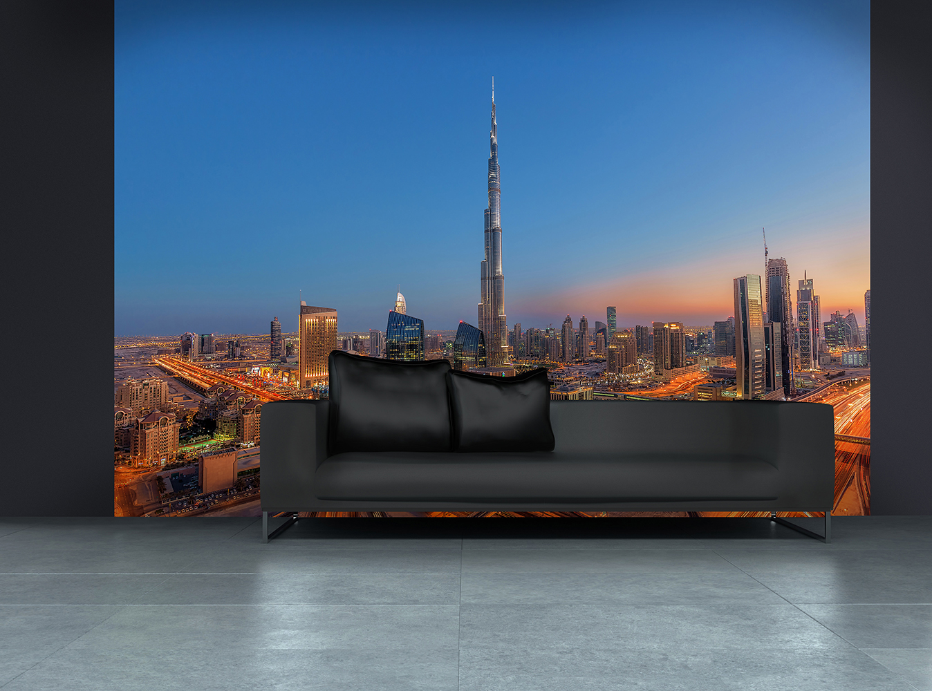 Foto tapet 3D Burj Khalifah, Wizard&Genius, 8 segmente, 366 x 254cm