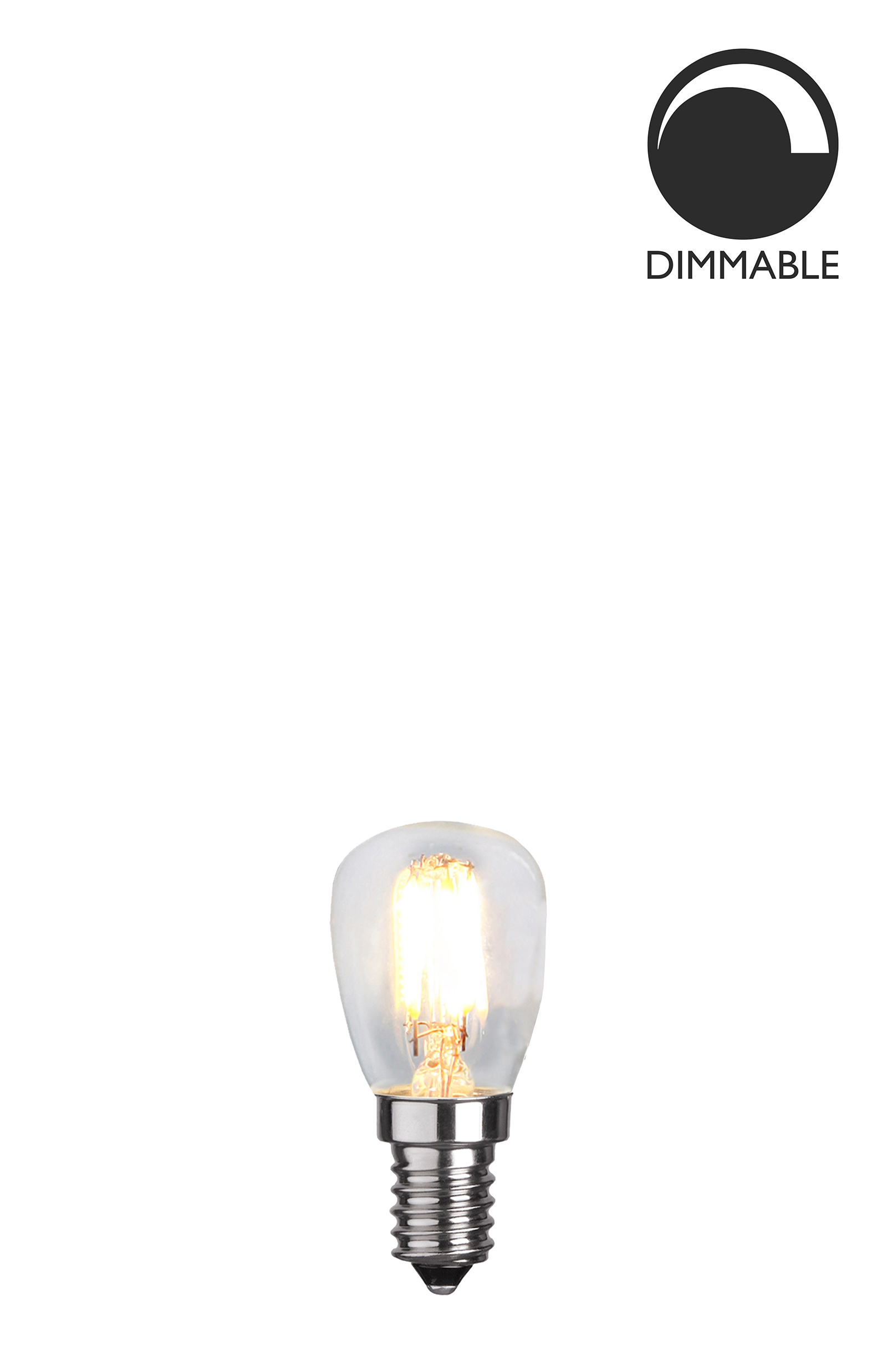 Bec LED filament dimabil L174, E14, 2.6cm, lumină caldă Globen