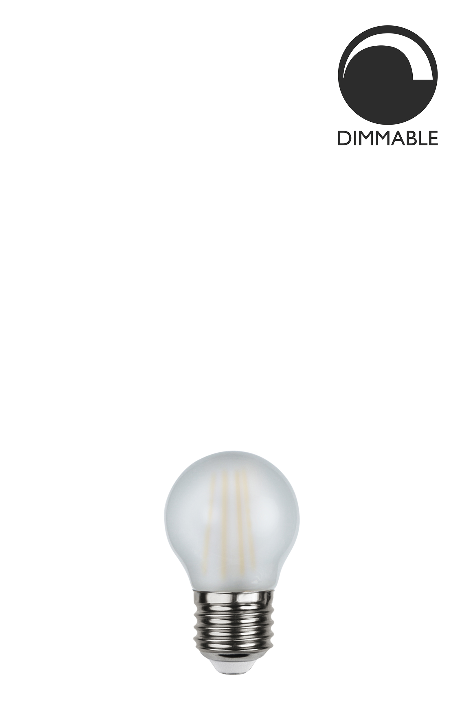 Bec LED filament L141, E27, 4.5cm, lumină caldă Globen