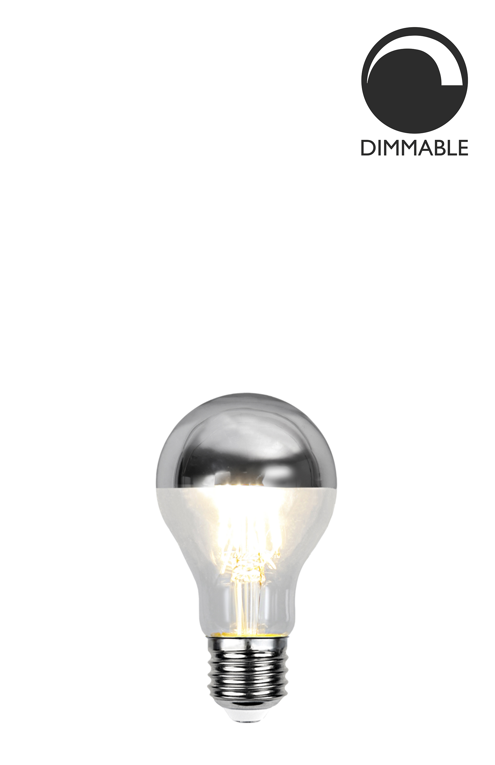 Bec LED dimabil L120, E27, 6cm, lumină caldă