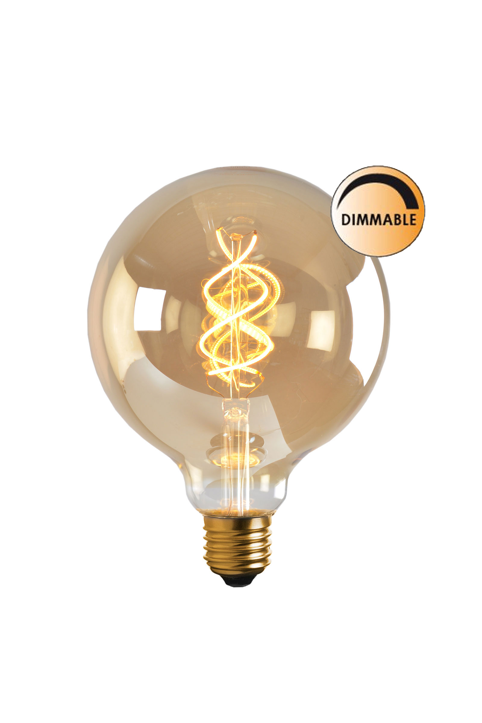 Bec LED filament dimabil L205, E27, 9.5cm, lumină caldă Globen
