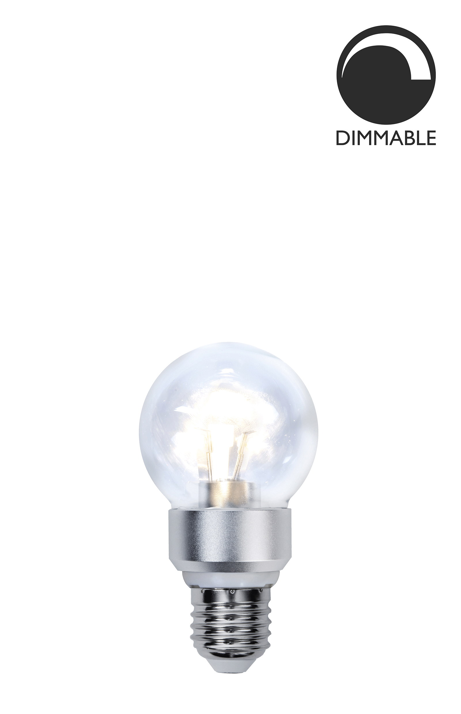 Bec LED dimabil L144, E27, 6cm, lumină caldă 